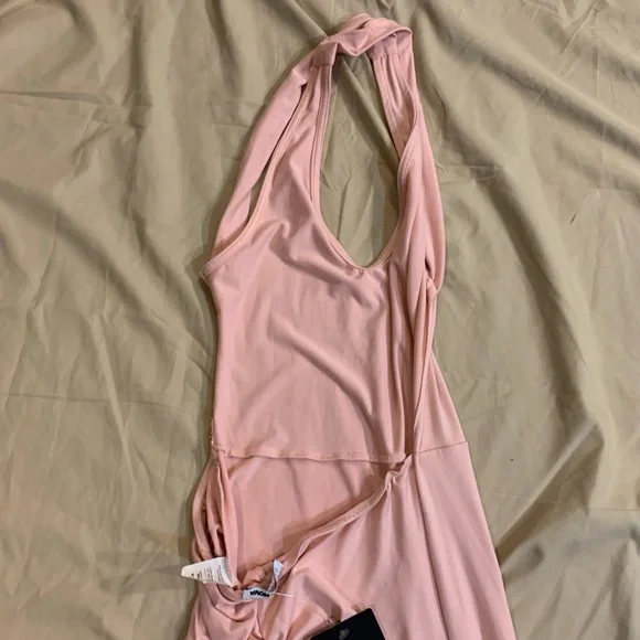 -NWT- Fashion Nova Blush Pink Flared Jumpsuit - Picture 10 of 16